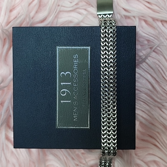 Unisex 1913 Stainless Steel Bracelet 8.25 length - Picture 8 of 12